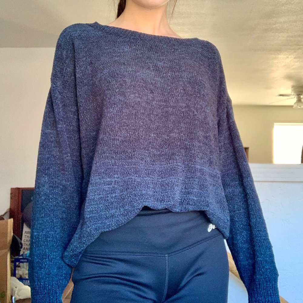 Navy Blue Oversized Sweater